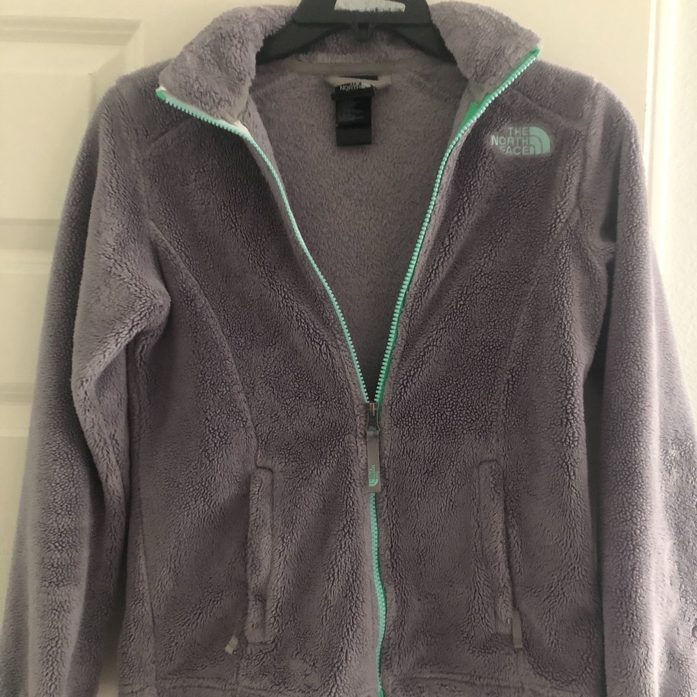 Fleece north face zip-up jacket